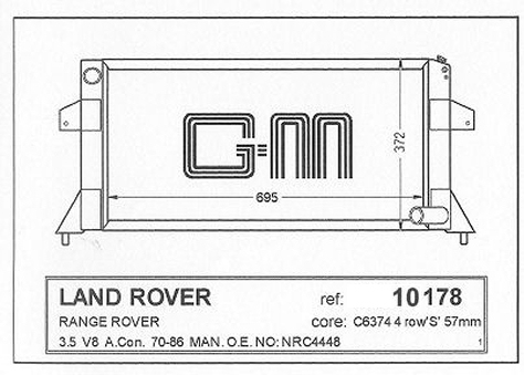 10178 LANDROVER   Radiator